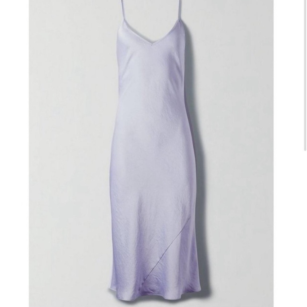 Aritzia Wilfred Slip Satin Midi Dress